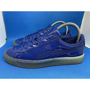 PUMA Basket Patent Ice Fade Athletic Sneakers Shoes Casual 36309402 Kid's Sz 4.5